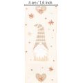 Ruban décoratif à motifs de gnomes et de cœurs, idéal pour les cadeaux et les loisirs créatifs, 40 mm x 15 m | Floristik24.be