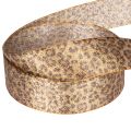 Ruban cadeau à motif léopard pour décoration créative et art floral, 25 mm x 20 m | Floristik24.be