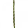 Floristik24 Ruban déco lin vert, naturel 4mm ruban cadeau ruban décoratif 20m