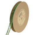 Floristik24 Ruban de jute pour la décoration, ruban cadeau naturel, ruban décoratif vert 15mm 15m