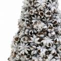 Floristik24 Sapin de Noël décoratif anis blanc pailleté lavé 30cm