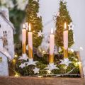 Floristik24 Bougeoir arbre, Noël, étoile à coller, décoration bougie en métal blanc shabby chic Ø5cm