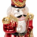 Figurine casse-noisette rouge pour sapin de Noël, 28 cm, en verre véritable | Floristik24.be