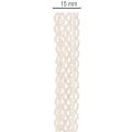 Ruban de dentelle en coton pour la décoration et les travaux manuels, 15 mm de large, 10 m de long | Floristik24.be