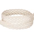 Ruban de dentelle en coton pour la décoration et les travaux manuels, 15 mm de large, 10 m de long | Floristik24.be