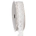 Floristik24 Ruban de dentelle décoratif, galon de coton fin pour travaux manuels, 15 mm de large, 10 m de long