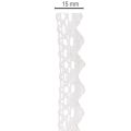 Ruban de dentelle décoratif, galon de coton fin pour travaux manuels, 15 mm de large, 10 m de long | Floristik24.be