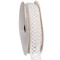 Floristik24 Ruban de dentelle décoratif en coton, pour créations originales, 18 mm, 10 m