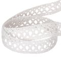 Ruban de dentelle décoratif en coton, pour créations originales, 18 mm, 10 m | Floristik24.be