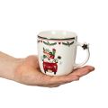 Mug en céramique à motif de Noël, voiture et cadeaux, 9 cm | Floristik24.be