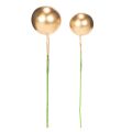 Floristik24 Boules artificielles dorées sur fil de fer pour compositions festives, 2 cm, 48 pièces
