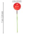 Mini boules de Noël artificielles rouges en forme de baies, 2 cm, lot de 48. | Floristik24.be