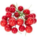 Mini boules de Noël artificielles rouges en forme de baies, 2 cm, lot de 48. | Floristik24.be