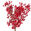 Floristik24 Branche de houx artificielle à baies rouges, branche décorative pour vases, 47 cm, lot de 3