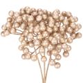 Floristik24 Branche de baies artificielles, décoration couleur champagne, 28 cm, lot de 3