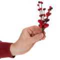 Branche artificielle avec baies rouges, 15 cm, lot de 6 | Floristik24.be