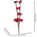 Branche artificielle avec baies rouges, 15 cm, lot de 6 | Floristik24.be