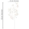 Branche de baies blanches artificielles, fournitures de décoration/loisirs créatifs, 52 cm | Floristik24.be