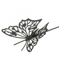 Floristik24 Bouchon fleur métal papillon noir 10.5×8/44cm 3pcs