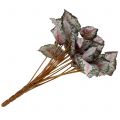 Floristik24 Bouquet de bégonia artificiel vert, violet 34 cm