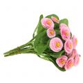 Floristik24 Bouquet Bellis rose clair 24cm 4pcs