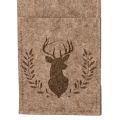 Pochette à couverts à motif cerf, en feutre, 26 cm, lot de 4 | Floristik24.be