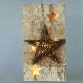 Floristik24 Panneau de Noël bouleau avec étoile LED / piles 40cm