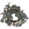 Floristik24 Couronne décorative de feuilles de vigne et de raisins Couronne d&#39;automne de vignes Ø60cm