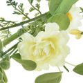 Floristik24 Guirlande de fleurs artificielles guirlande décorative jaune crème blanc 125cm
