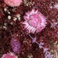 Couronne de fleurs séchées, rouge bordeaux, rose, Ø25cm | Floristik24.be