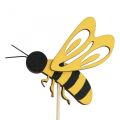 Floristik24 Bouchon fleur abeille bouchon déco bois décoration abeille 7cm 12pcs