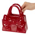 Vase décoratif en forme de sac à main avec nœud, finition brillante, 22 cm | Floristik24.be