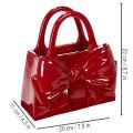 Vase décoratif en forme de sac à main avec nœud, finition brillante, 22 cm | Floristik24.be