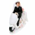 Floristik24 Figurine de couple de mariés sur moto 12cm