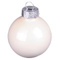 Boules de sapin de Noël boules de sapin en verre Berry Mix Ø5cm 24 pcs Berry rose beige crème brillant | Floristik24.be