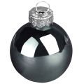 Boules de sapin de Noël en verre vert nacre gris Ø5cm 24 pcs | Floristik24.be