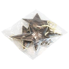 Floristik24 Décorations de sapin de Noël étoile décorative métal noir doré Ø11cm 4pcs