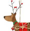 Floristik24 Décoration d&#39;arbre de Noël en bois de cerf 14cm H22cm 3pcs