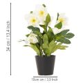 Rose de Noël artificielle, plante en pot, décoration de table, 34 cm | Floristik24.be