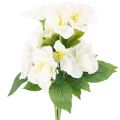 Floristik24 Bouquet de roses artificielles blanches, décoration de Noël artificielle