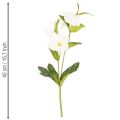 Bouquet de roses artificielles blanches décoratives de Noël, 40 cm, lot de 4 | Floristik24.be
