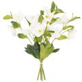 Bouquet de roses artificielles blanches décoratives de Noël, 40 cm, lot de 4 | Floristik24.be