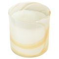Floristik24 Bougie parfumée bougie citronnelle dans un verre blanc Ø12cm H12,5cm