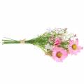 Floristik24 Cosmea et gypsophile en bouquet artificiel rose assorti 42cm