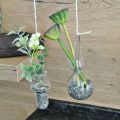 Floristik24 Mini vases en verre à suspendre déco verre avec cintre fil H14cm 4pcs