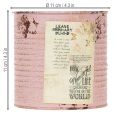 Boîte décorative en métal, rose antique, pour planter, Ø11cm H10,5cm | Floristik24.be