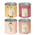 Boîte déco métal vintage Ø8cm H7.5cm Différentes couleurs | Floristik24.be