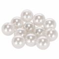 Floristik24 Perles déco blanches Ø20mm 12pcs