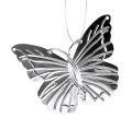 Floristik24 Papillons décoratifs à suspendre argent 5cm 36pcs