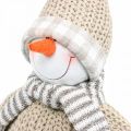 Floristik24 Déco bonhomme de neige avec bonnet et écharpe Figurine de Noël H44cm